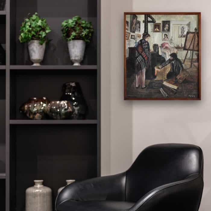 Oil painting - The artist’s studio