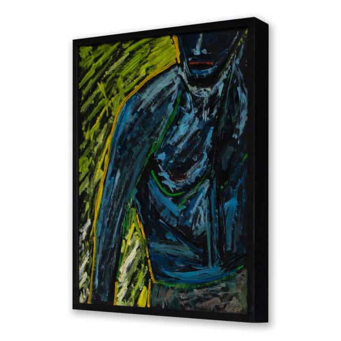 Body in blue - oil painting