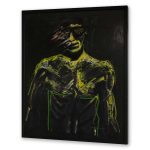 Body in yellow - oil painting