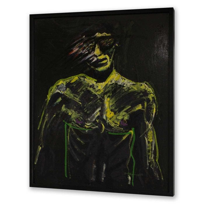Body in yellow - oil painting