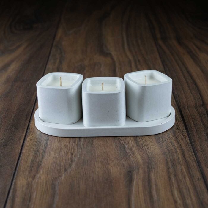 Set of scented soy candles