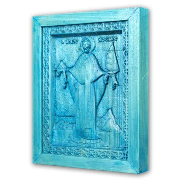 Agios Nikolaos - Wood carved icon