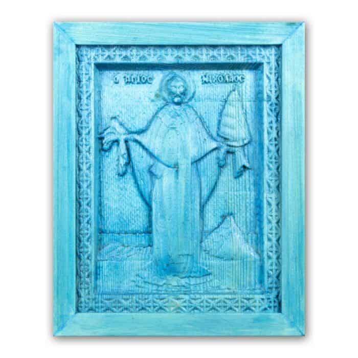 Agios Nikolaos - Wood carved icon