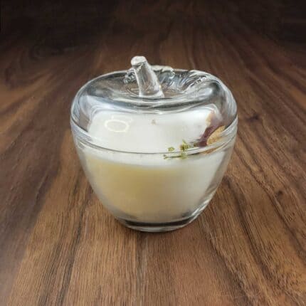 Christmas Scented Soy candle in a glass container with lid