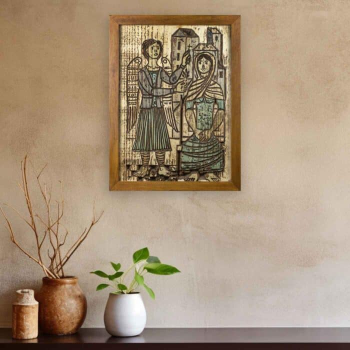 Ο Ευαγγελισμός της Θεοτόκου – Ξυλόγλυπτο (34x45x4.5εκ) - Image 2