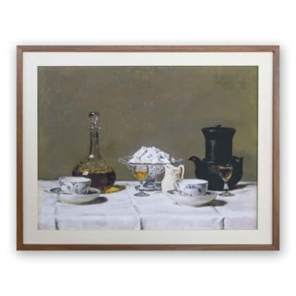 Albert Anker – Still life with coffee  -print