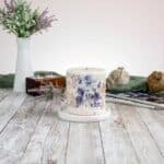 Botanical Soy Candle with dried flowers (8x8x9cm) - Image 2