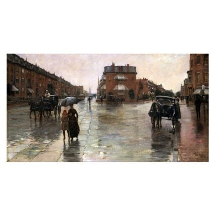 Πίνακας σε καμβά - Childe Hassam - Rainy Day Boston