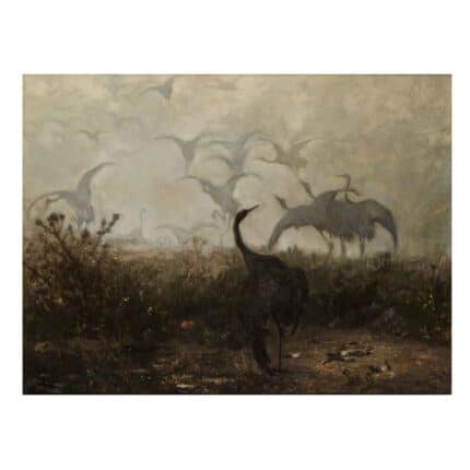 Πίνακας σε καμβά - Józef Chełmoński - Cranes
