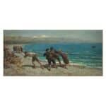 Πίνακας σε καμβά - Jules Breton - Pêcheurs à Menton