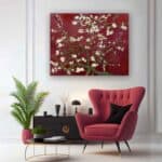 Πίνακας σε καμβά - Van Gogh Almond Blossom Red