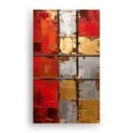 Πίνακας σε καμβά - Μεταλλικός Mondrian