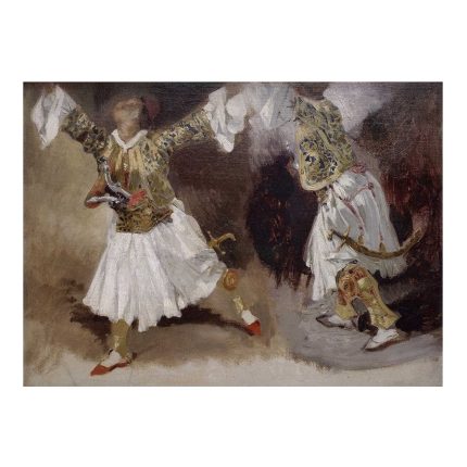 Eugène Delacroix - Two Greek soldiers dancing