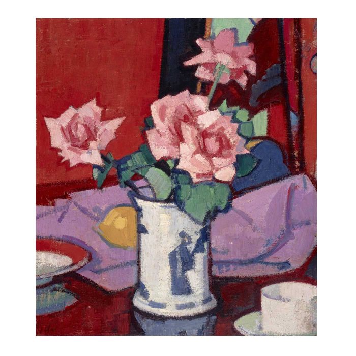 Samuel John Peploe - Pink Roses, Chinese Vase