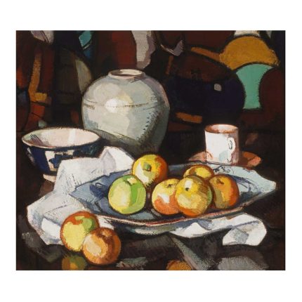 Samuel Peploe - Still life- Apples and Jar