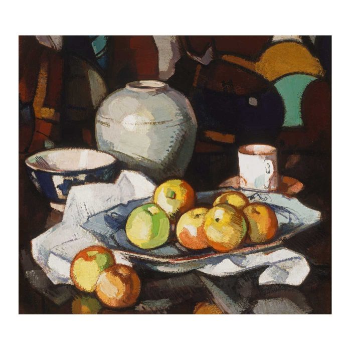 Samuel Peploe - Still life- Apples and Jar