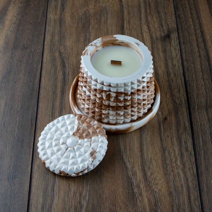 Scented decorative soy candle