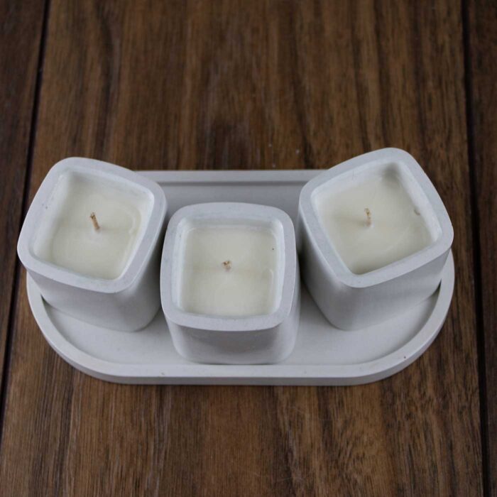 Set of scented soy candles