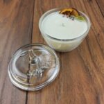 Christmas Scented Soy candle in a glass container with lid