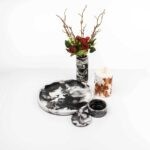 set Botanical candle roses vase jar