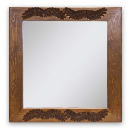 Mirror with Carved Wooden Frame