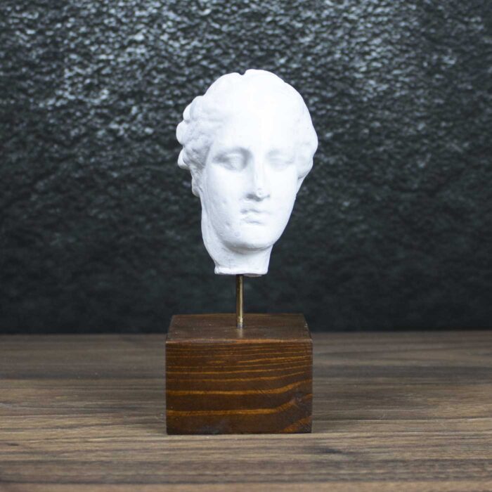 Sculpture - Head Of Hygeia (greek Goddess Of Health) (8x8x19cm 