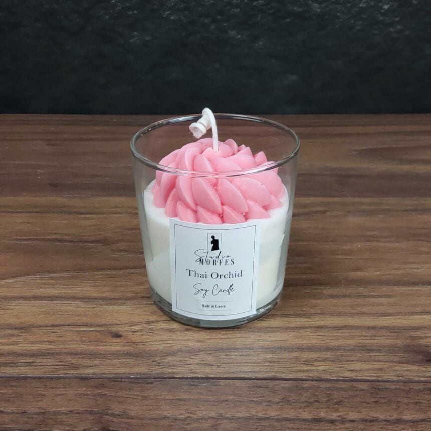 Soy Candle in a glass container (8x8x9cm) Studio Morfes