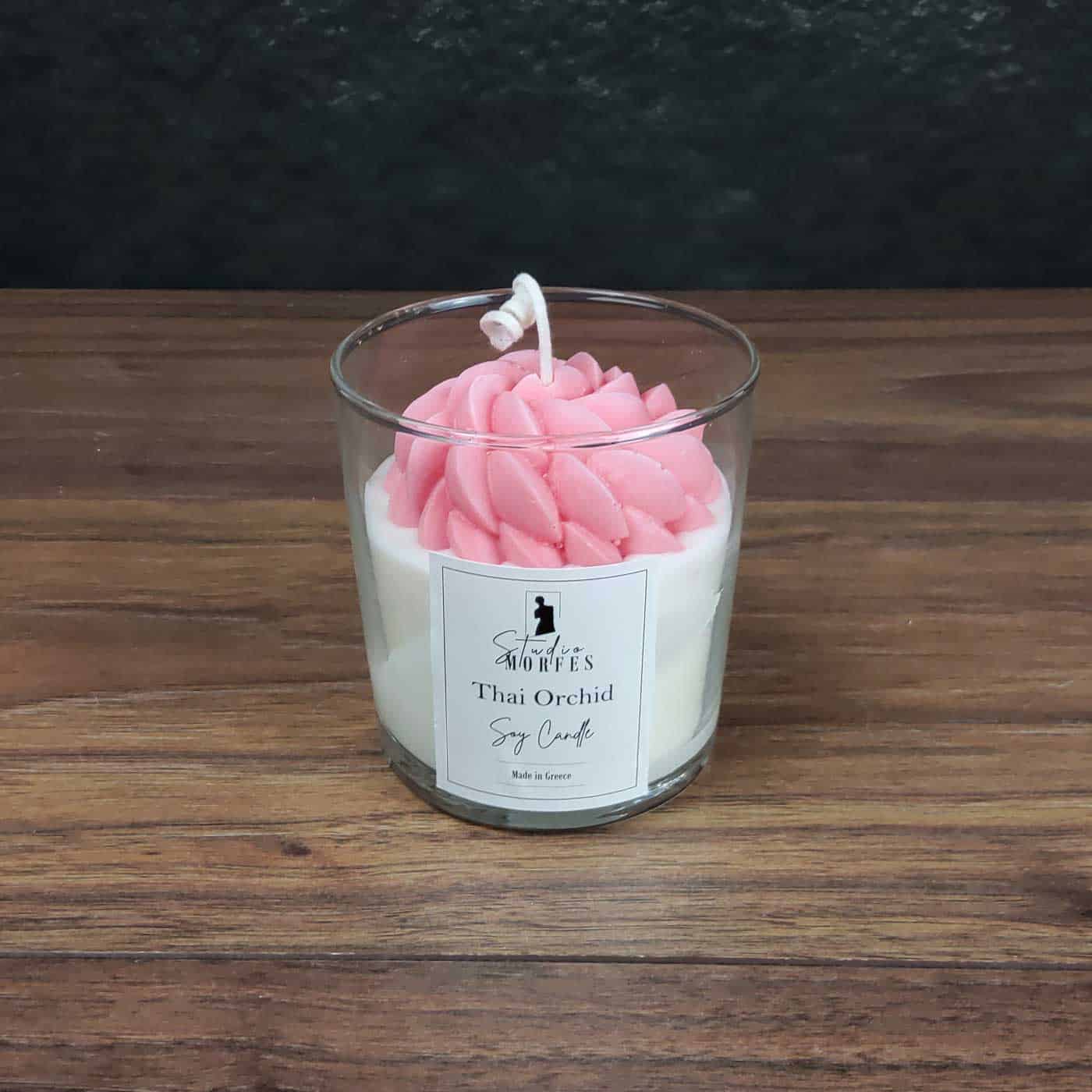 Soy Candle in a glass container (8x8x9cm) Studio Morfes
