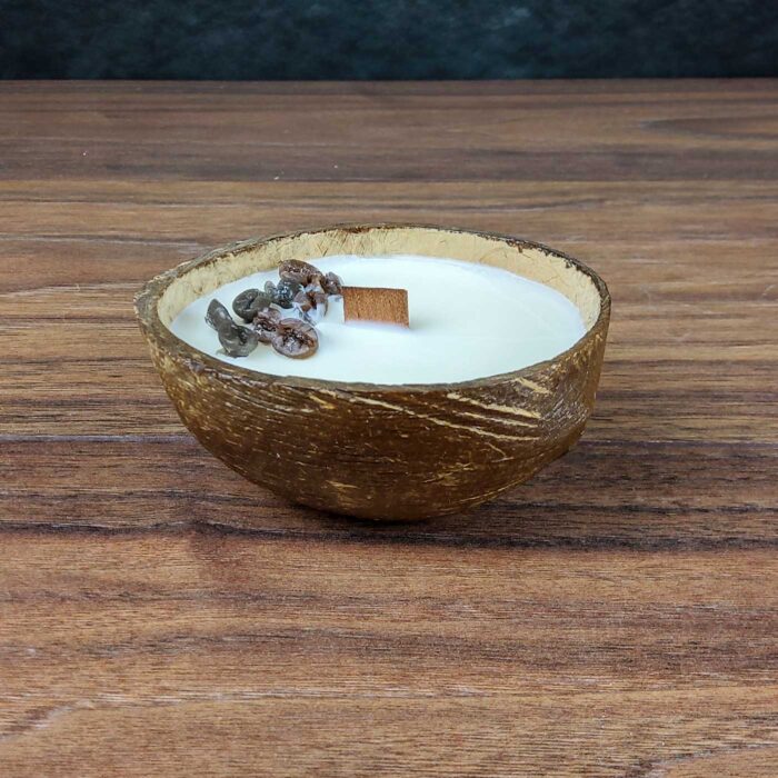 Scented Soy Candle In Coconut Shell