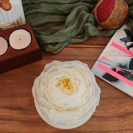 White Peony Beeswax Candle