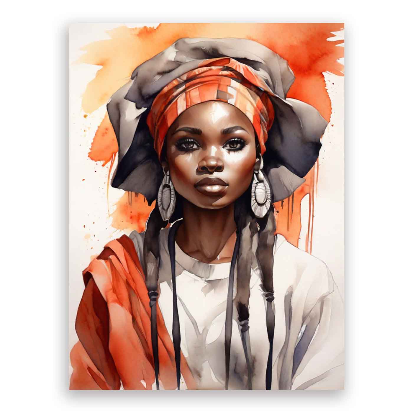 Abstract Art Print On Canvas - Pop Art African Woman - Studio Morfes