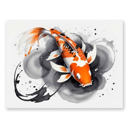 Ένα ψάρι Koi - πίνακας σε καμβά