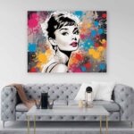 Πίνακας σε καμβά Audrey Hepburn Pop art