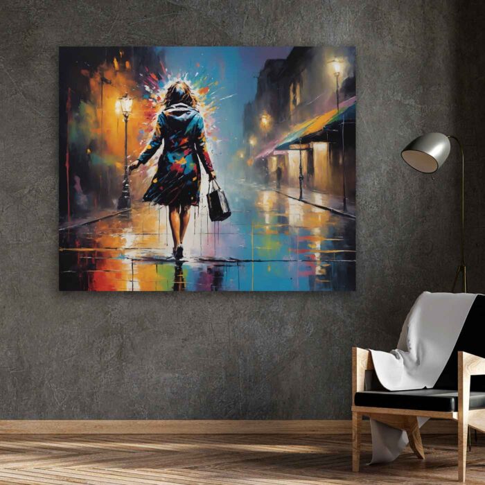 Abstract Art Print On Canvas – Colorful Woman