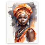 Πίνακας σε Καμβά : woman portrait african art