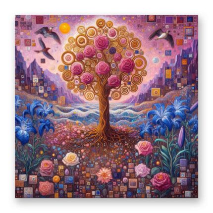 The roses tree of life - print canvas