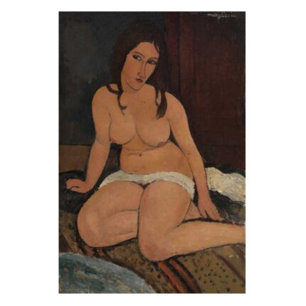 Πίνακας σε καμβά - Amedeo Modigliani - Zittend naakt