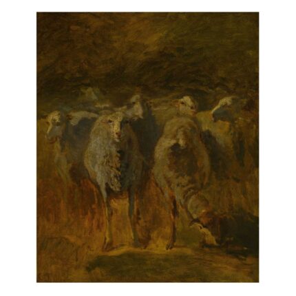 Πίνακας σε καμβά - Constant Troyon - Unfinished Study of Sheep
