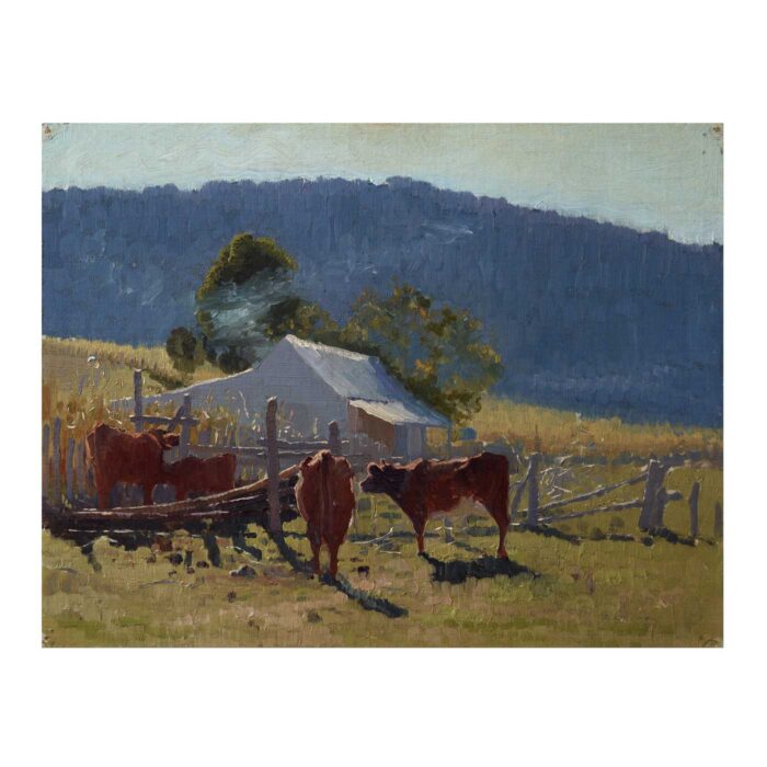 Πίνακας σε καμβά - Elioth Gruner - Milking time (Araluen Valley)