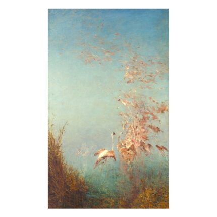 Πίνακας σε καμβά - Félix Ziem - Envol de flamants roses, étang du Vaccarès