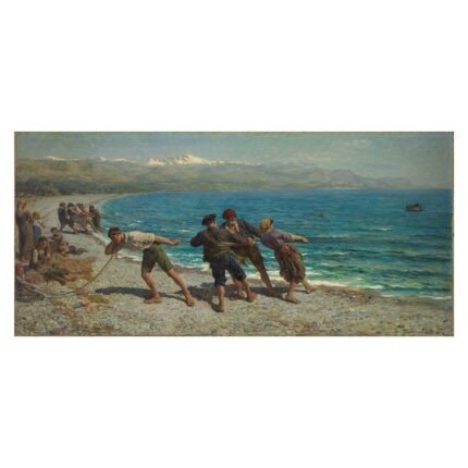 Πίνακας σε καμβά - Jules Breton - Pêcheurs à Menton