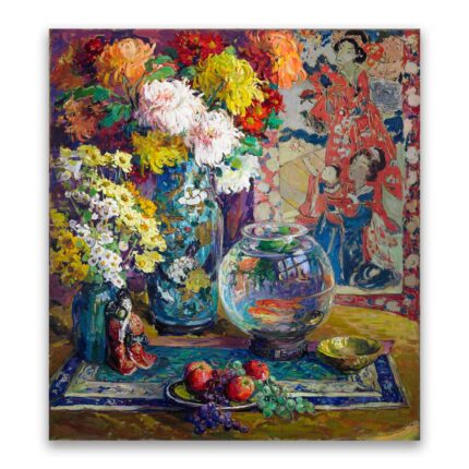 Πίνακας σε καμβά - Kathryn E. Cherry - Fish, Fruits, and Flowers