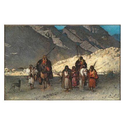 Πίνακας σε καμβά - Leon Bonnat - Arabian Sheikhs in The Mountains
