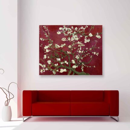 Πίνακας σε καμβά - Van Gogh Almond Blossom Red