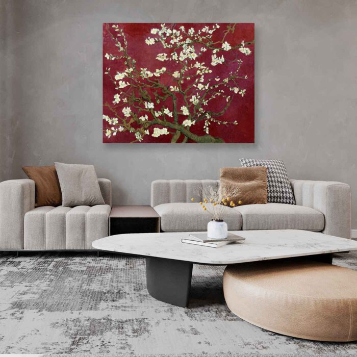 Πίνακας σε καμβά - Van Gogh Almond Blossom Red